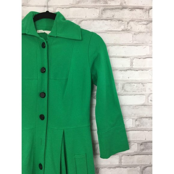 Diane Von Furstenberg green dress coat size 2 - Picture 3 of 10